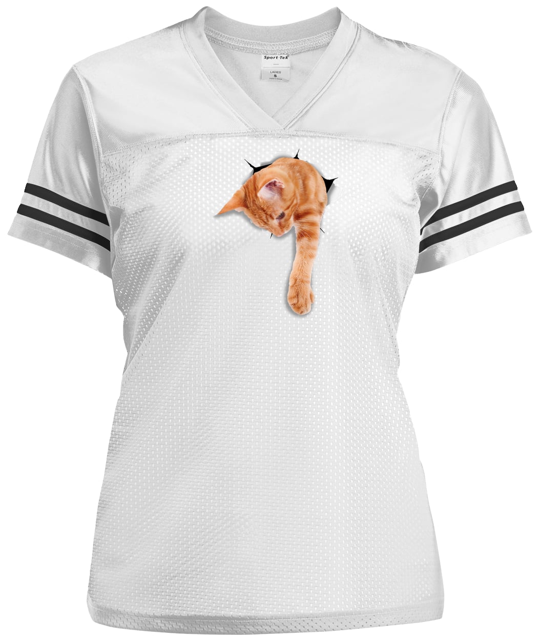 LST307 Sport-Tek Ladies' Replica Jersey - White/Black