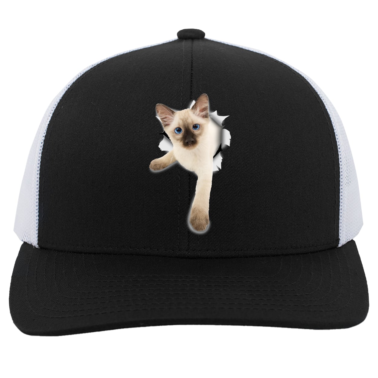 104C Trucker Snap Back - Black/White