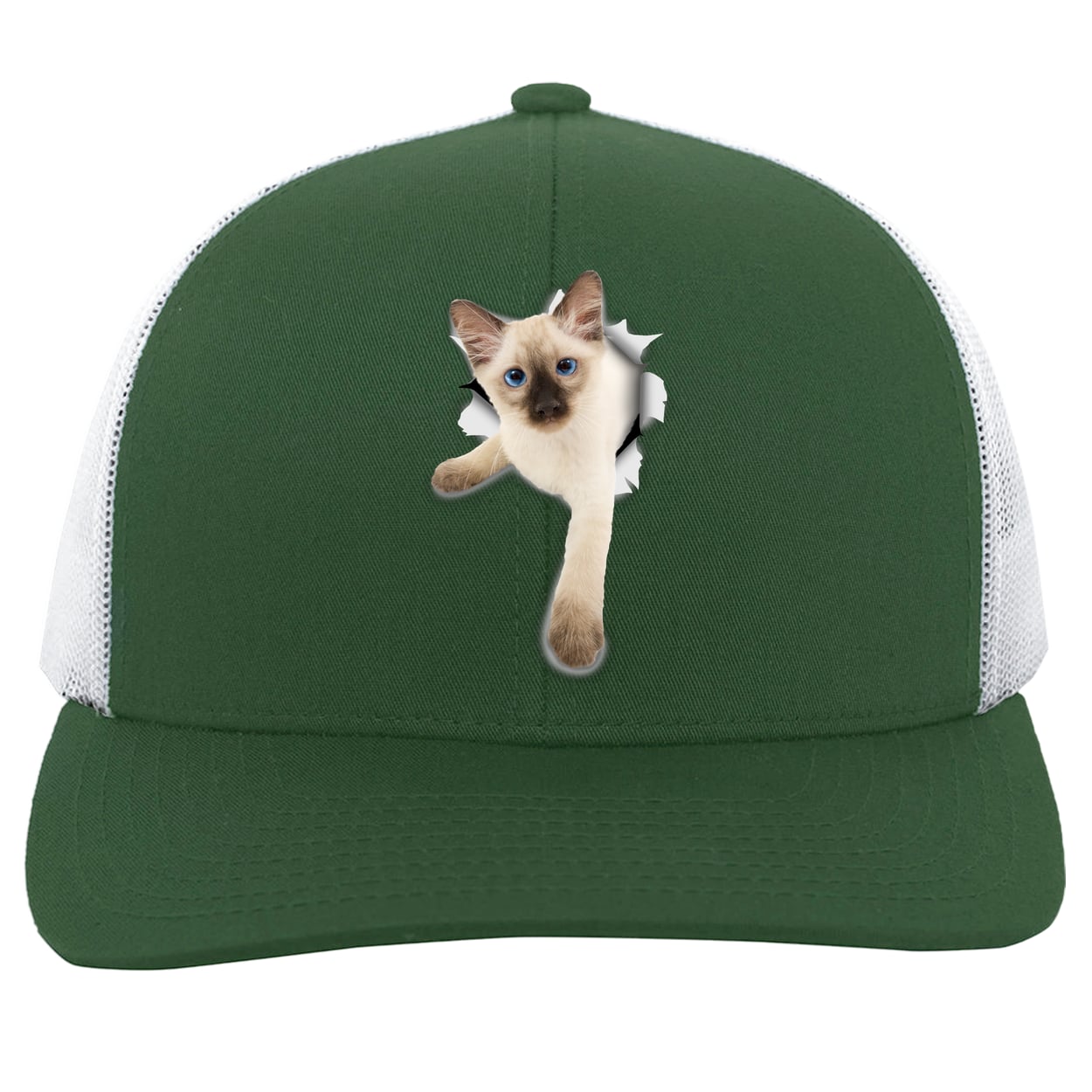 104C Trucker Snap Back - Dark Green/White