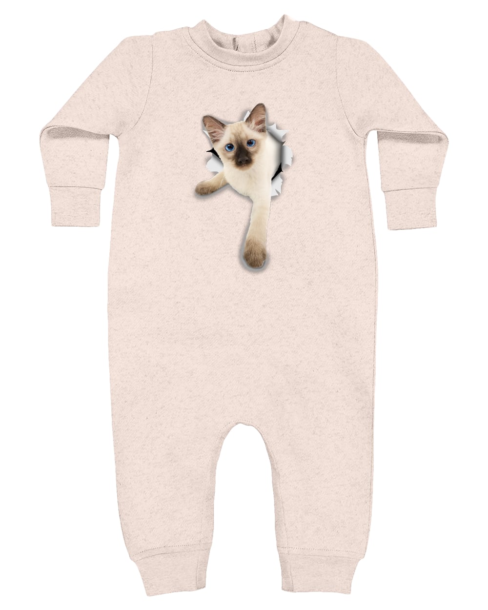 4447 Rabbit Skins Infant Fleece One-Piece Bodysuit - Natural Heather