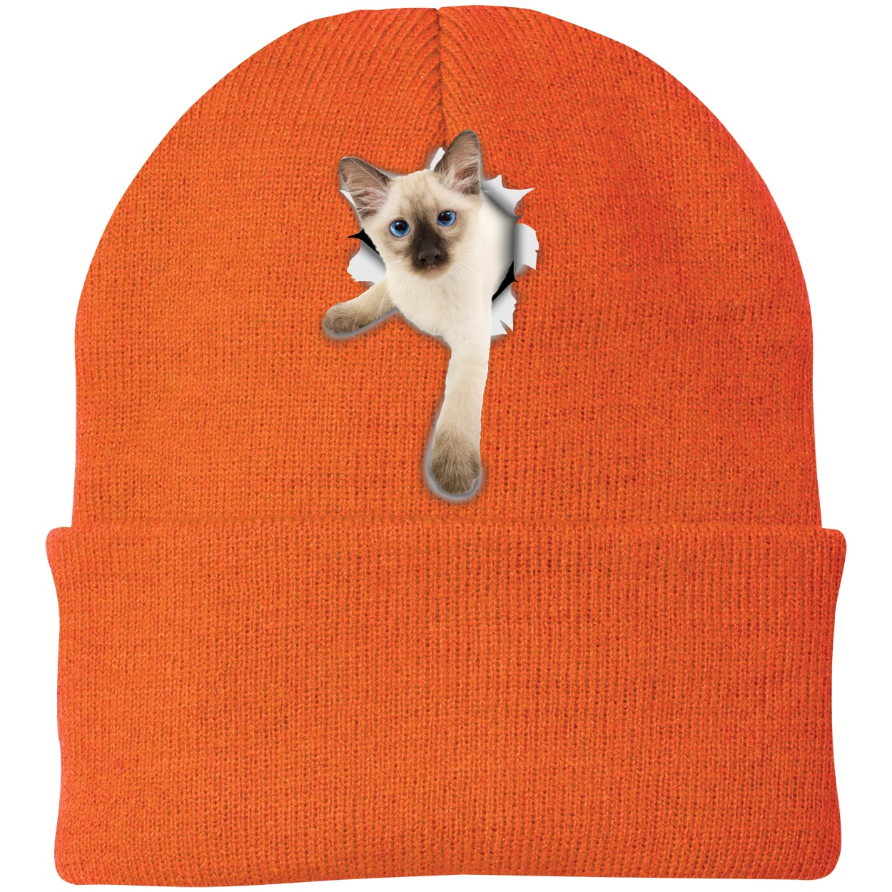 CP90 Port & Company Knit Beanie - Neon Orange