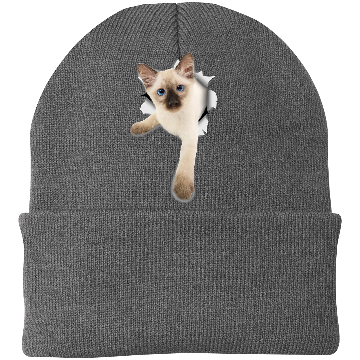 CP90 Port & Company Knit Beanie - Athletic Oxford