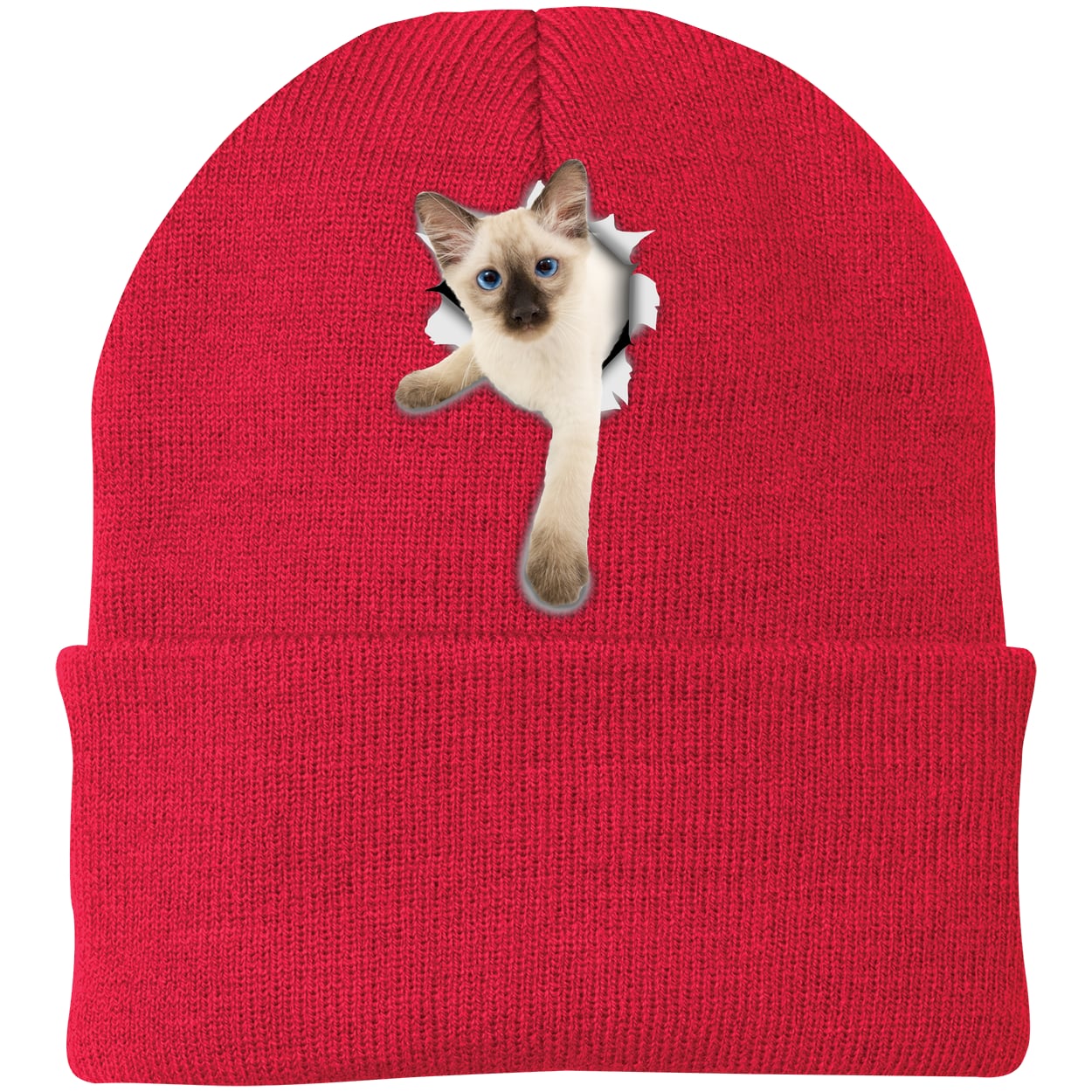 CP90 Port & Company Knit Beanie - Athletic Red