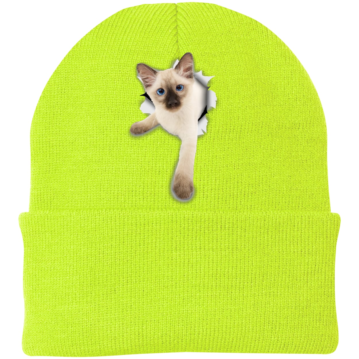 CP90 Port & Company Knit Beanie - Neon Yellow