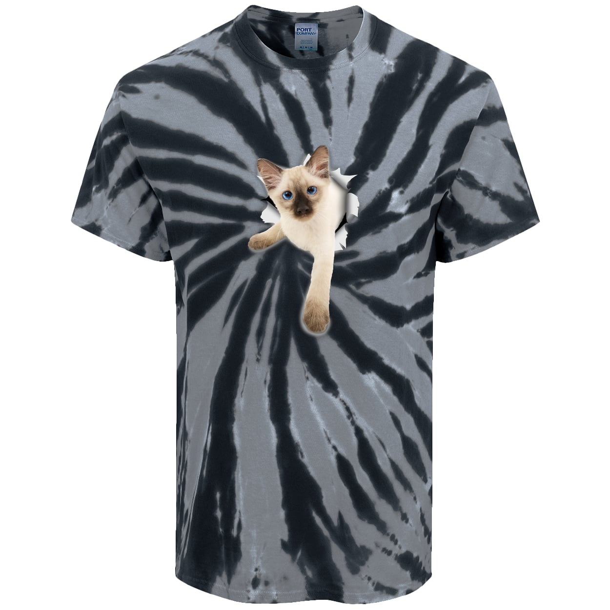 PC147 Port & Company Tie-Dye Tee - Black