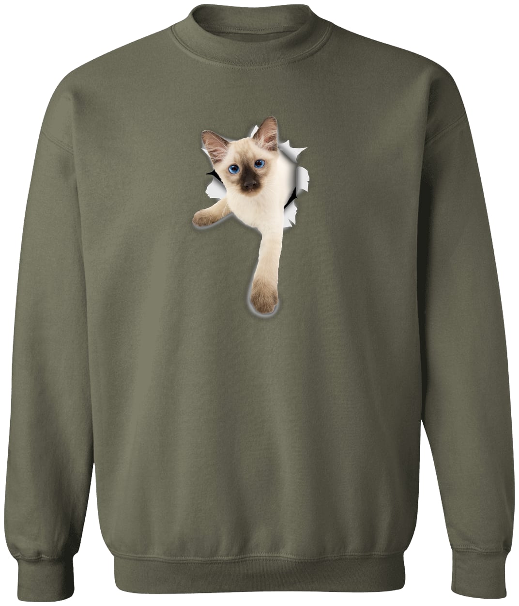 G180 Gildan Crewneck Pullover Sweatshirt - Military Green