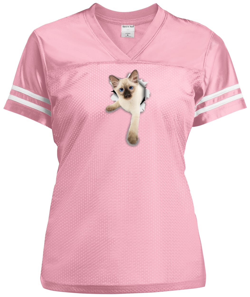 LST307 Sport-Tek Ladies' Replica Jersey - Light Pink/White