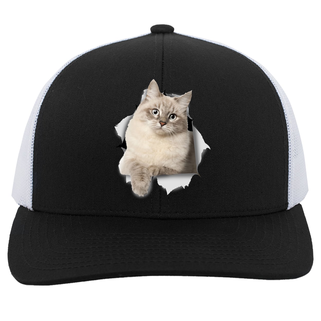 104C Trucker Snap Back - Black/White