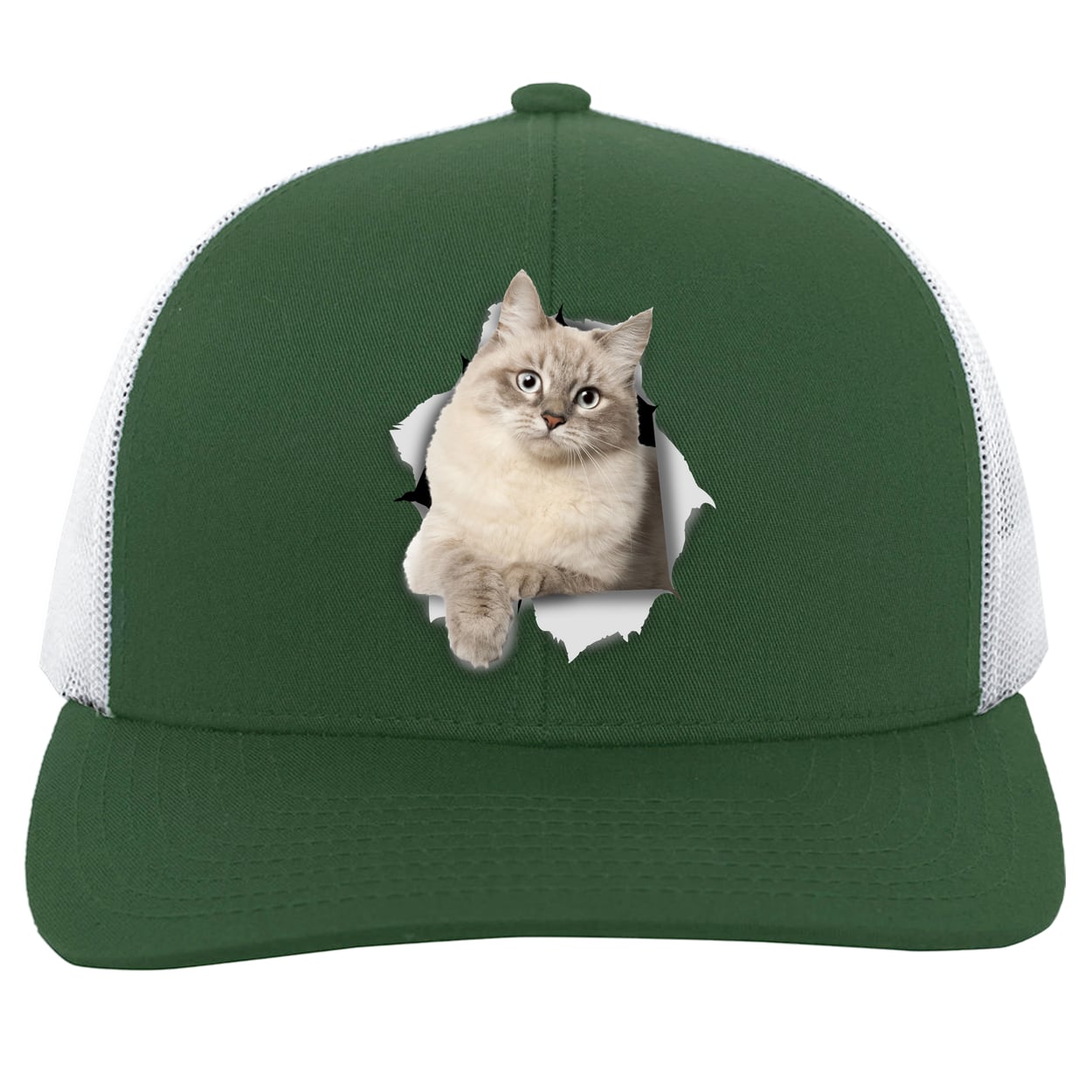 104C Trucker Snap Back - Dark Green/White