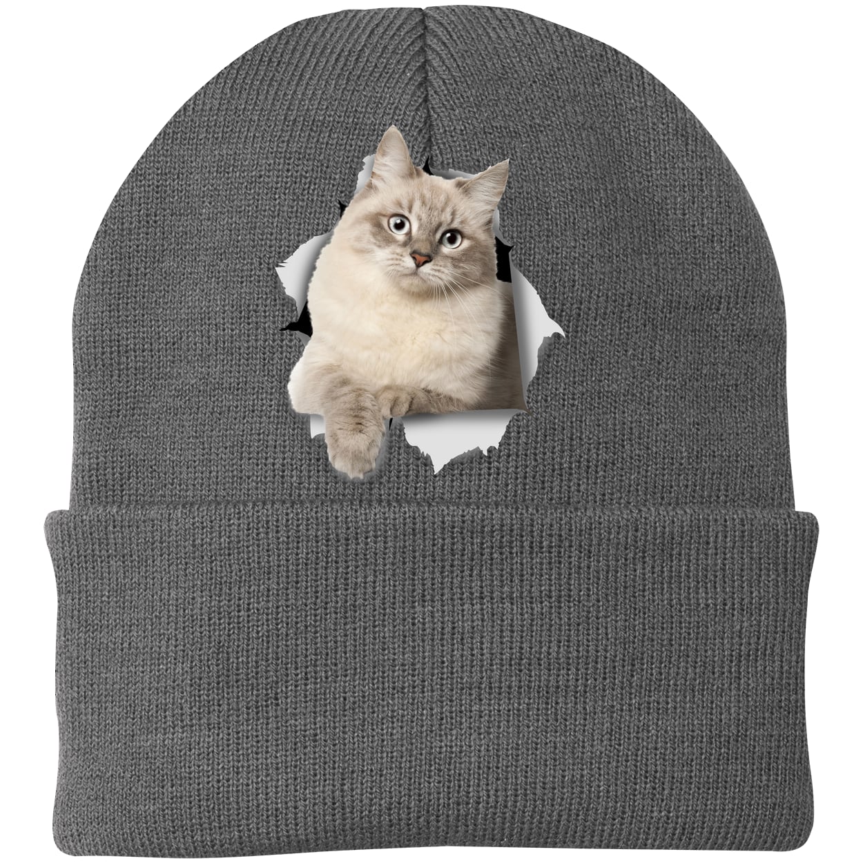 CP90 Port & Company Knit Beanie - Athletic Oxford