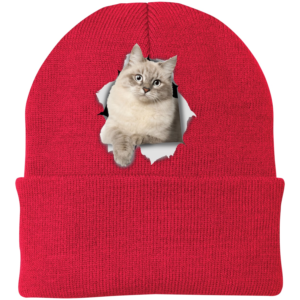 CP90 Port & Company Knit Beanie - Athletic Red
