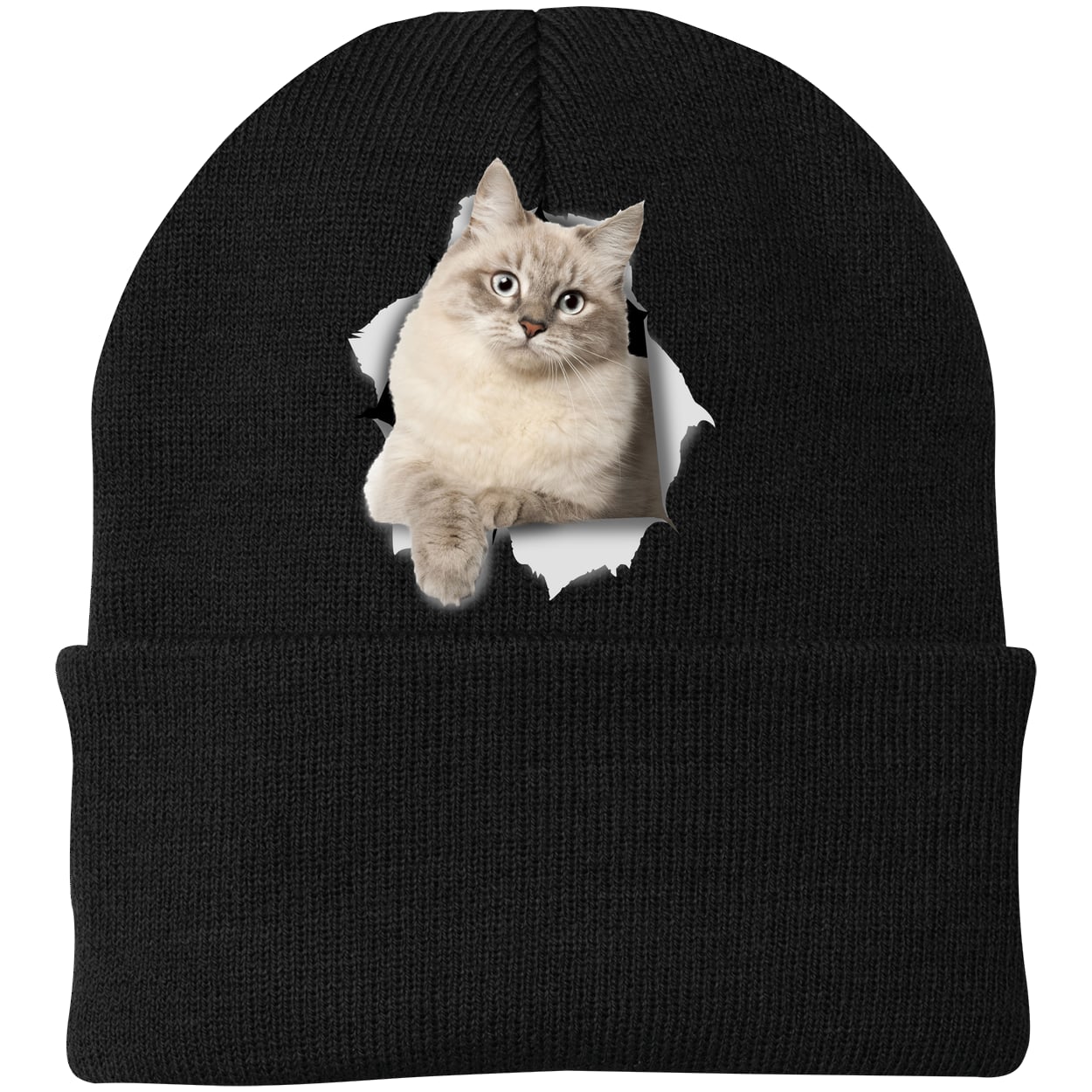 CP90 Port & Company Knit Beanie - Black