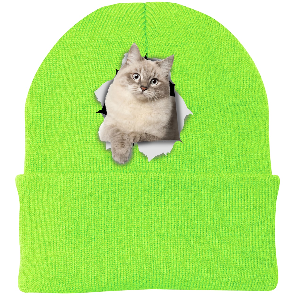 CP90 Port & Company Knit Beanie - Neon Green