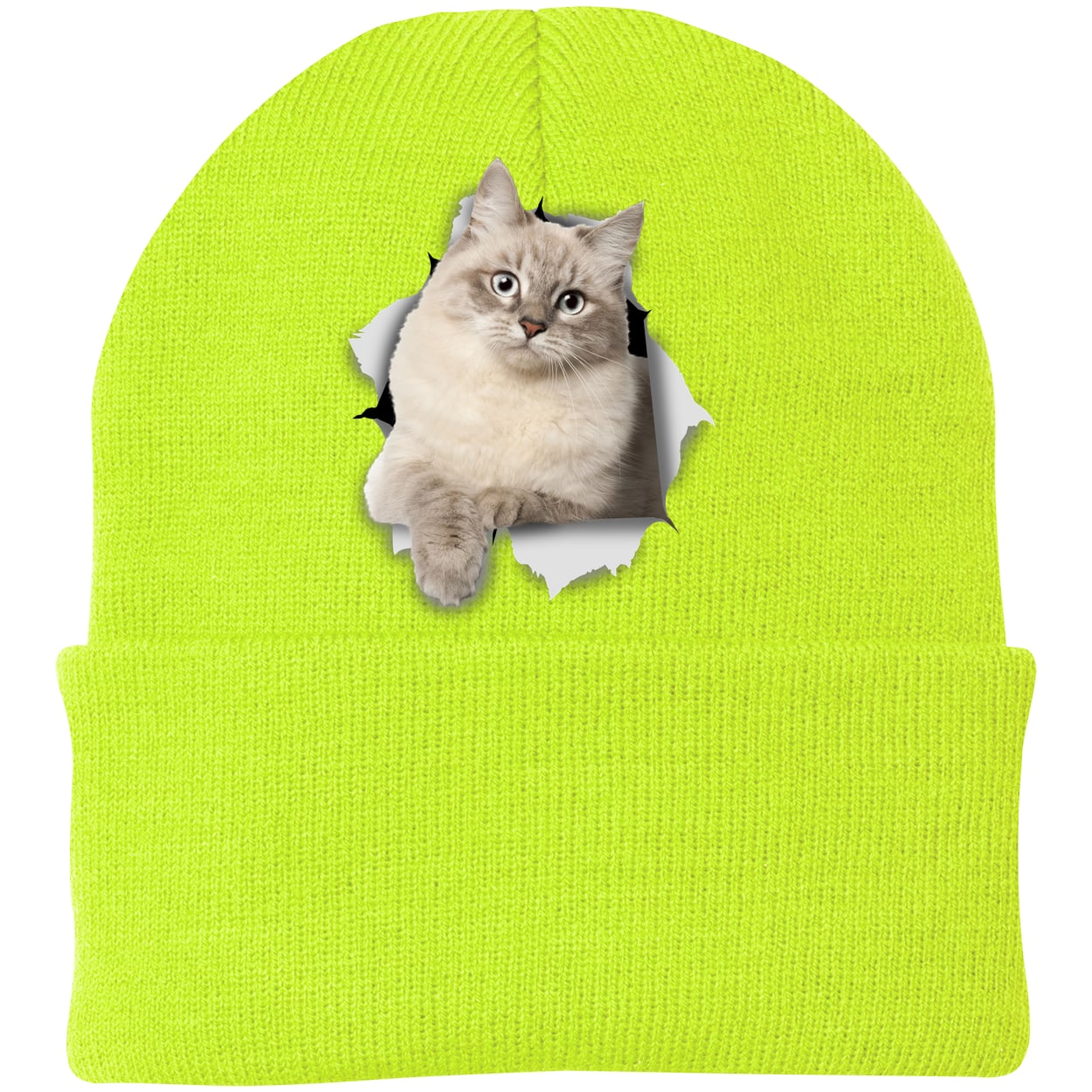 CP90 Port & Company Knit Beanie - Neon Yellow