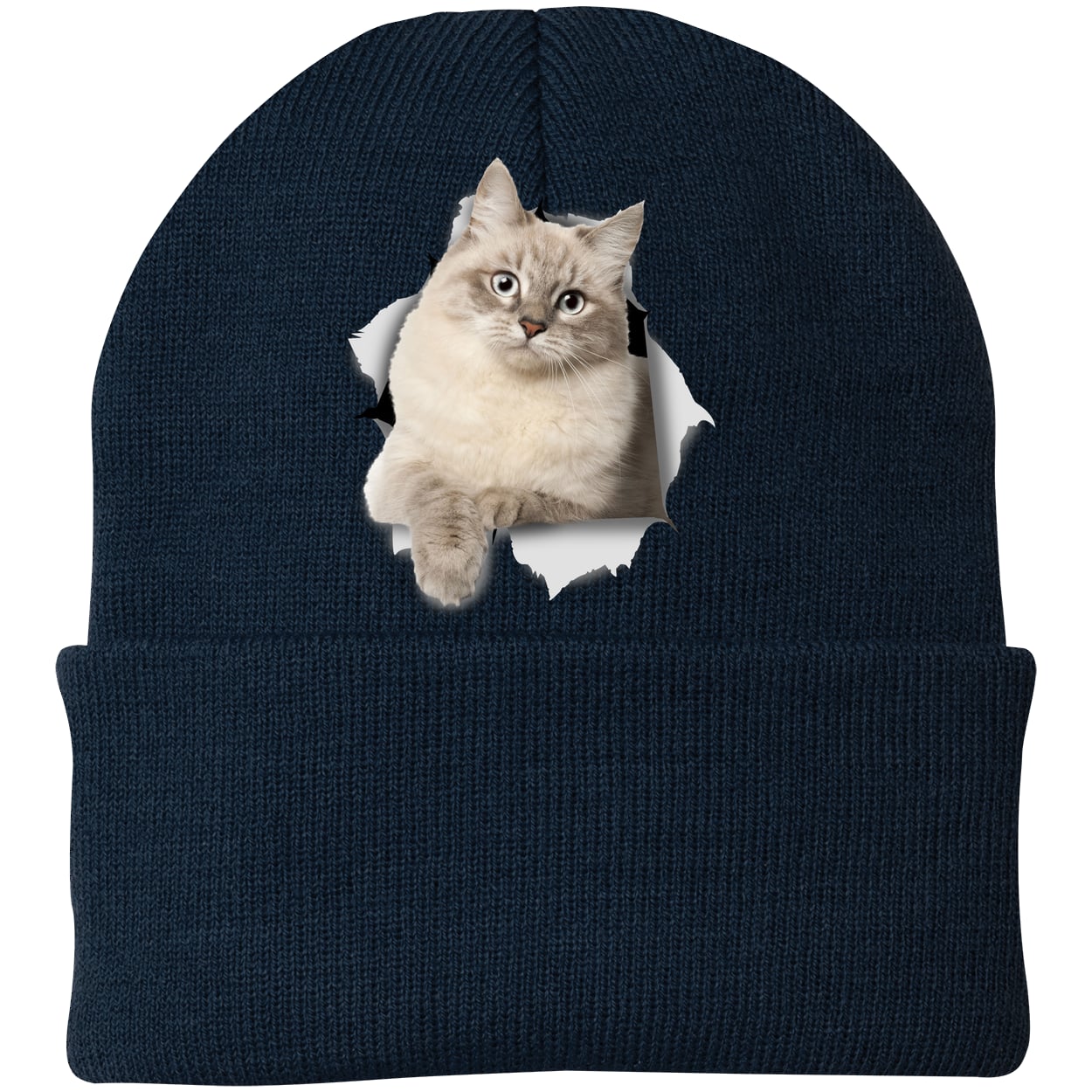 CP90 Port & Company Knit Beanie - Navy