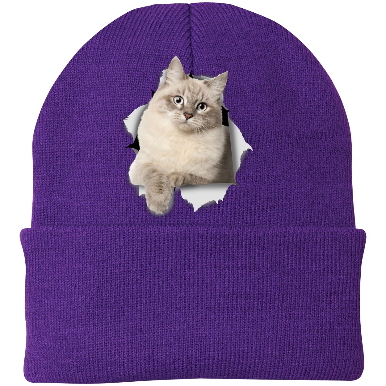 CP90 Port & Company Knit Beanie - Athletic Purple