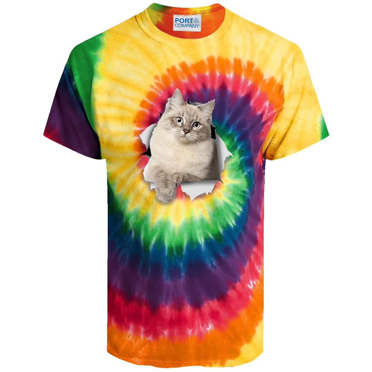 PC147 Port & Company Tie-Dye Tee - Rainbow