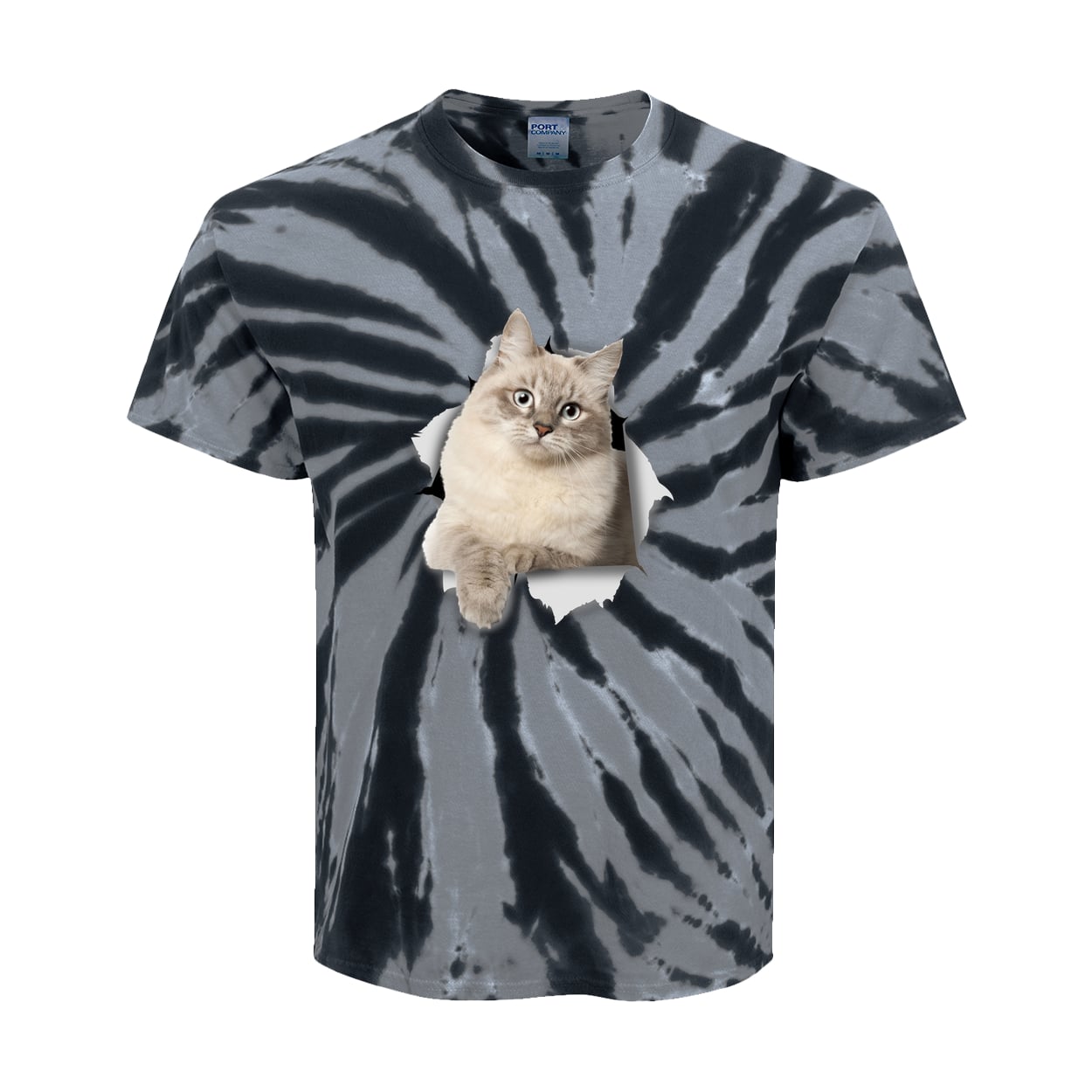 PC147Y Port & Company Kids Tie-Dye Tee - Black