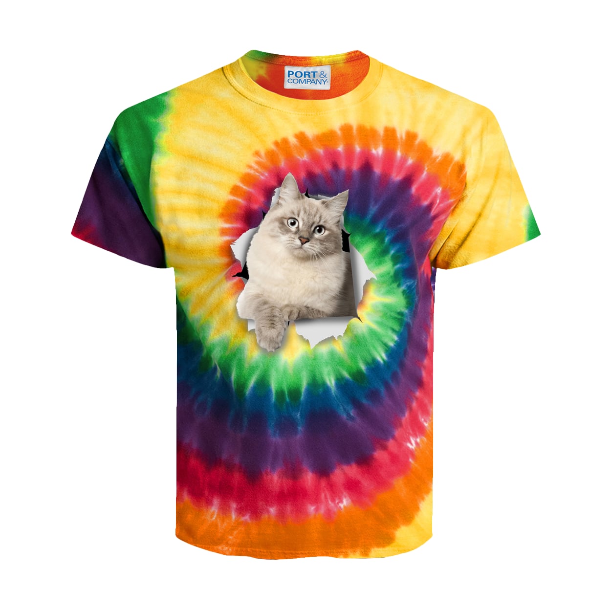 PC147Y Port & Company Kids Tie-Dye Tee - Rainbow