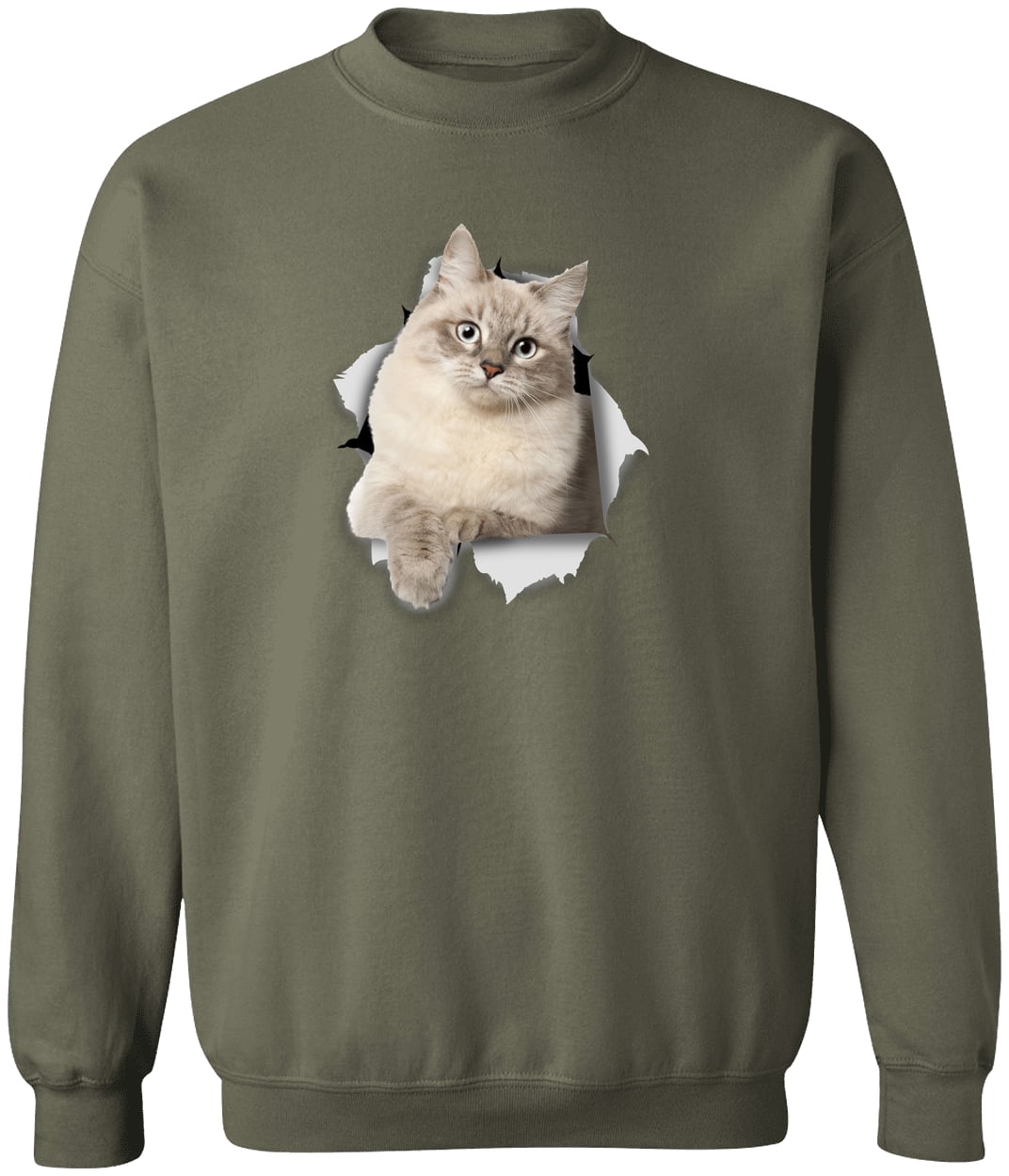 G180 Gildan Crewneck Pullover Sweatshirt - Military Green