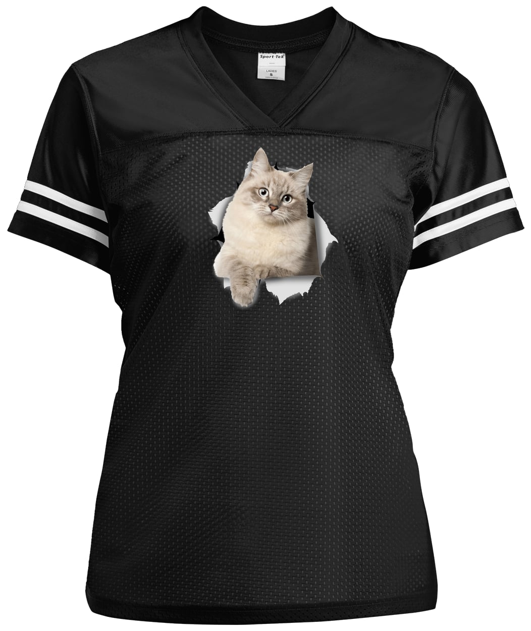 LST307 Sport-Tek Ladies' Replica Jersey - Black/White