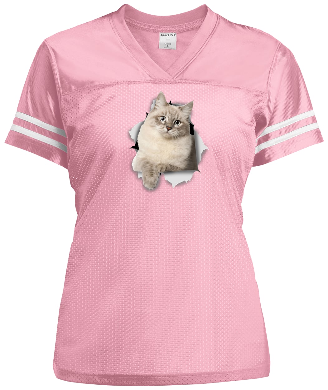 LST307 Sport-Tek Ladies' Replica Jersey - Light Pink/White
