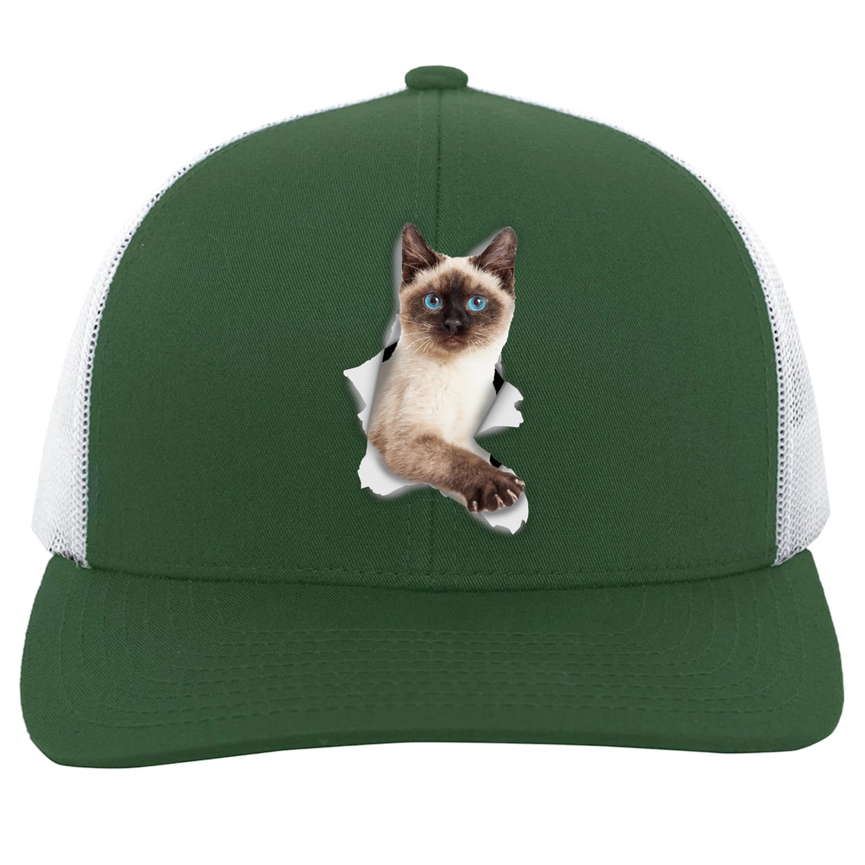 104C Trucker Snap Back - Dark Green/White