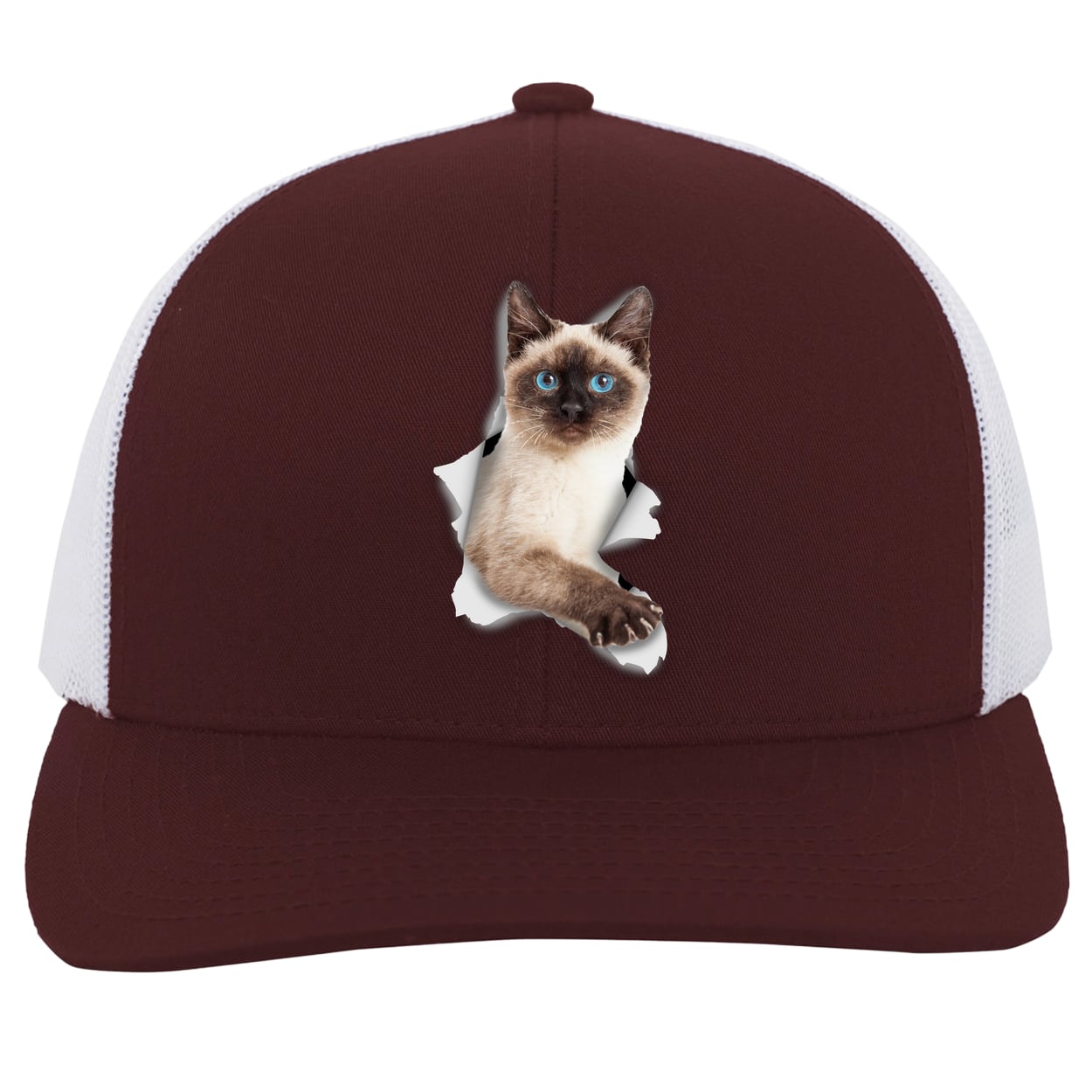 104C Trucker Snap Back - Maroon/White