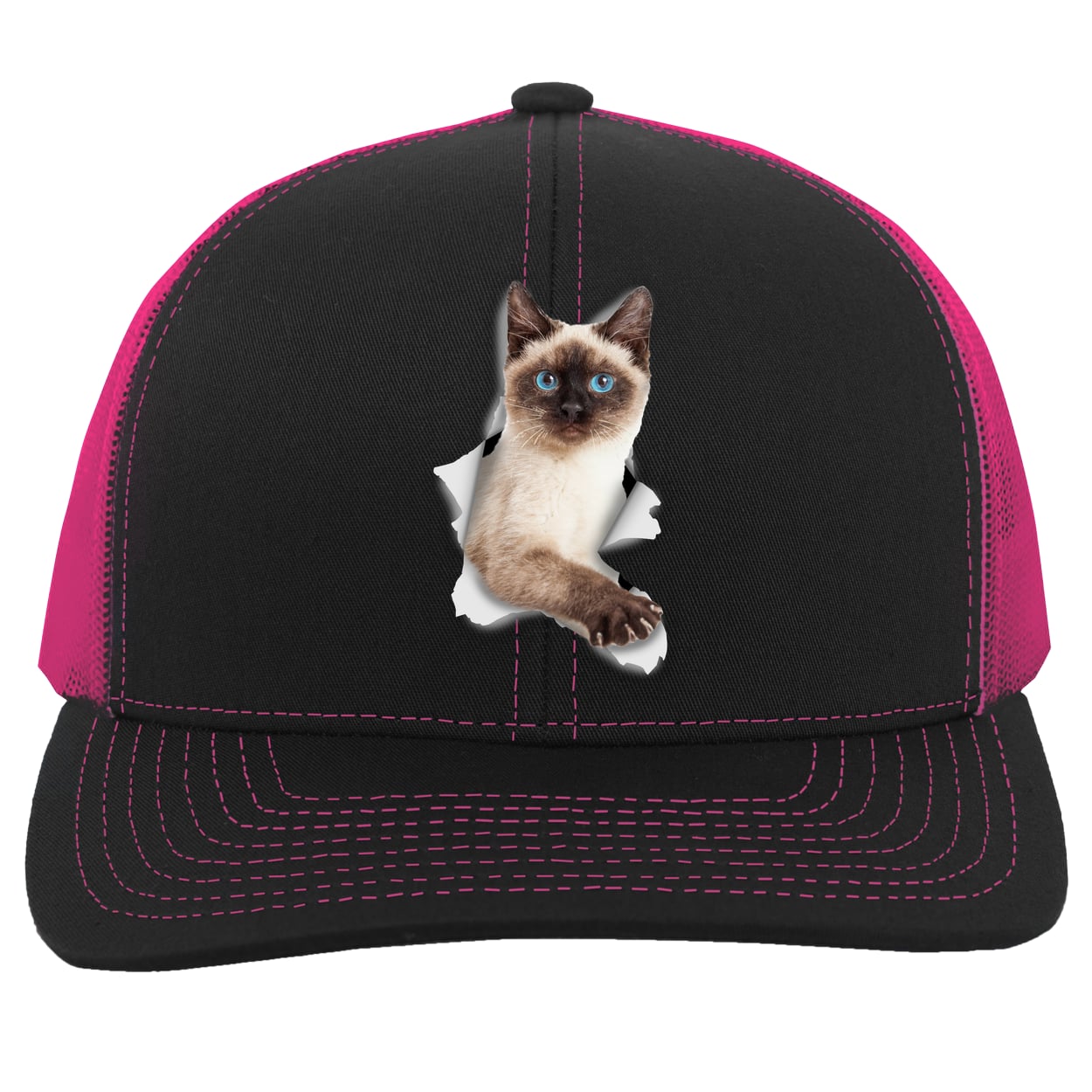 104C Trucker Snap Back - Black/Pink