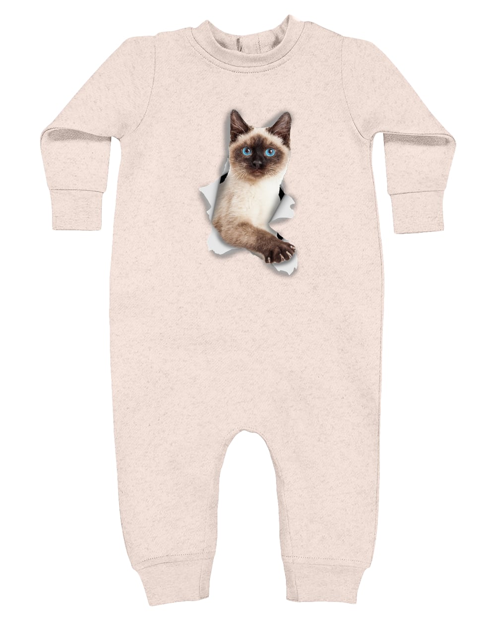4447 Rabbit Skins Infant Fleece One-Piece Bodysuit - Natural Heather