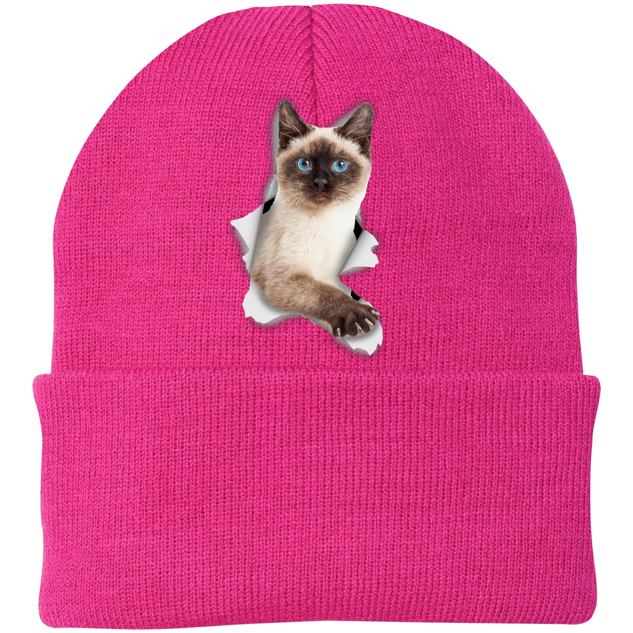 CP90 Port & Company Knit Beanie - Neon Pink