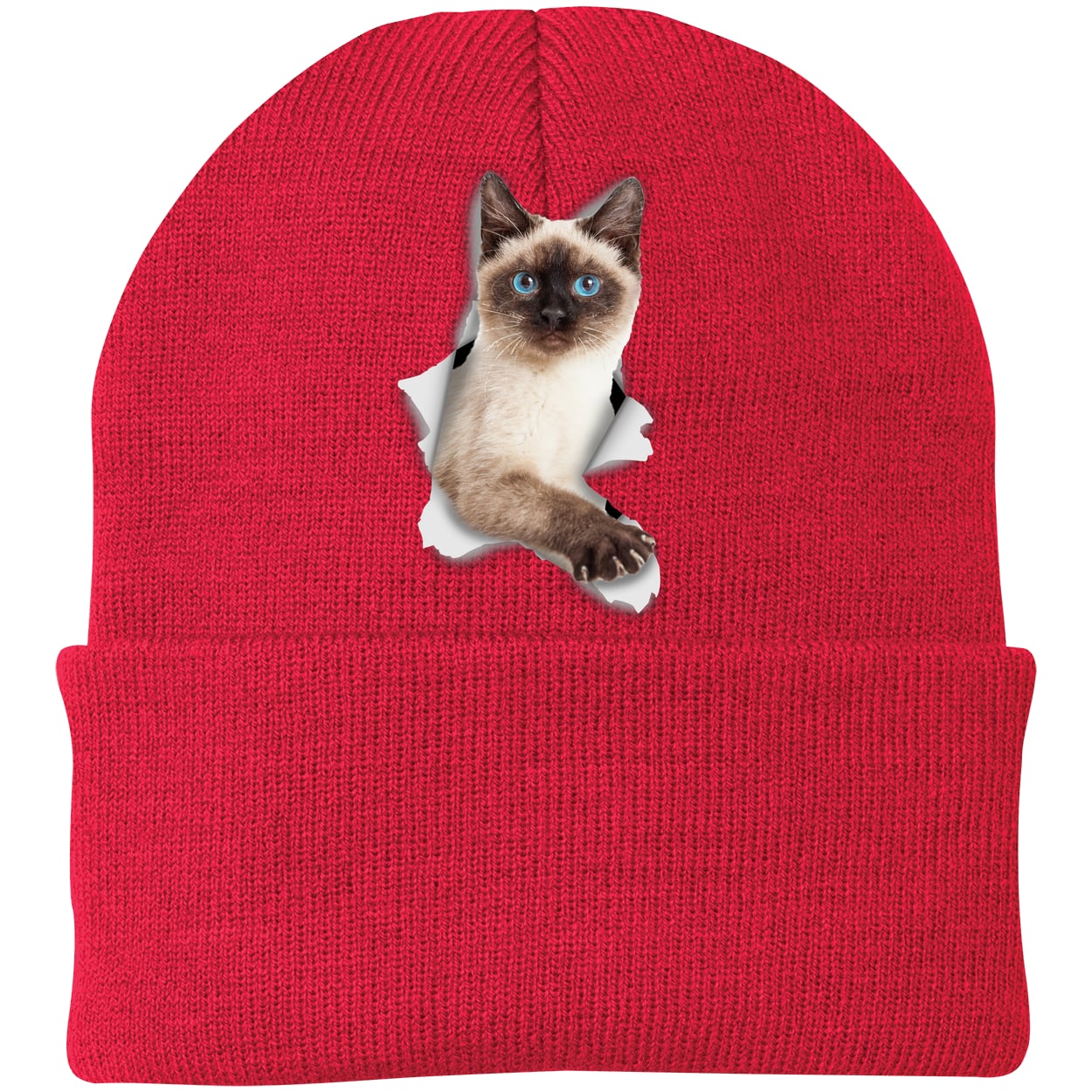CP90 Port & Company Knit Beanie - Athletic Red