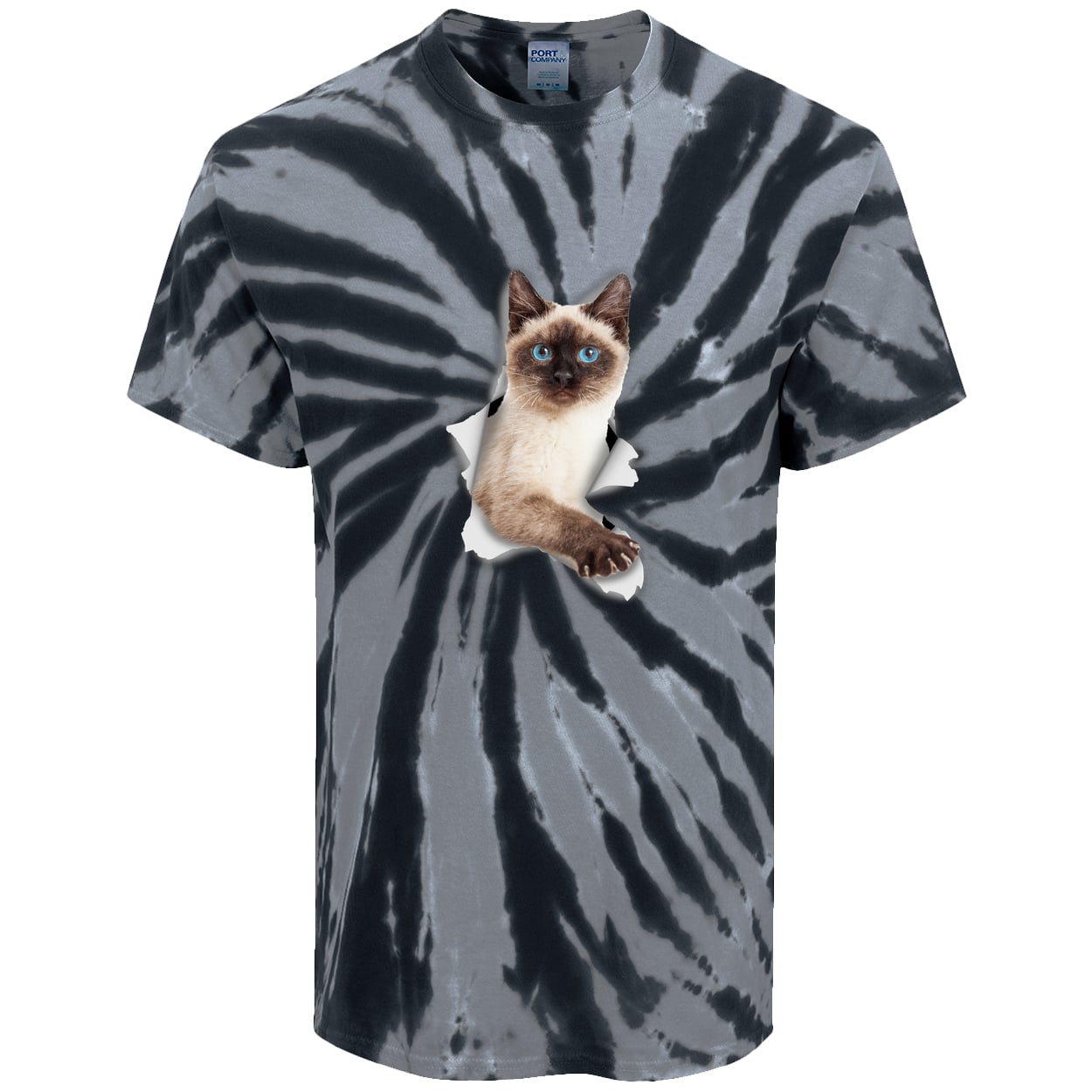 PC147 Port & Company Tie-Dye Tee - Black