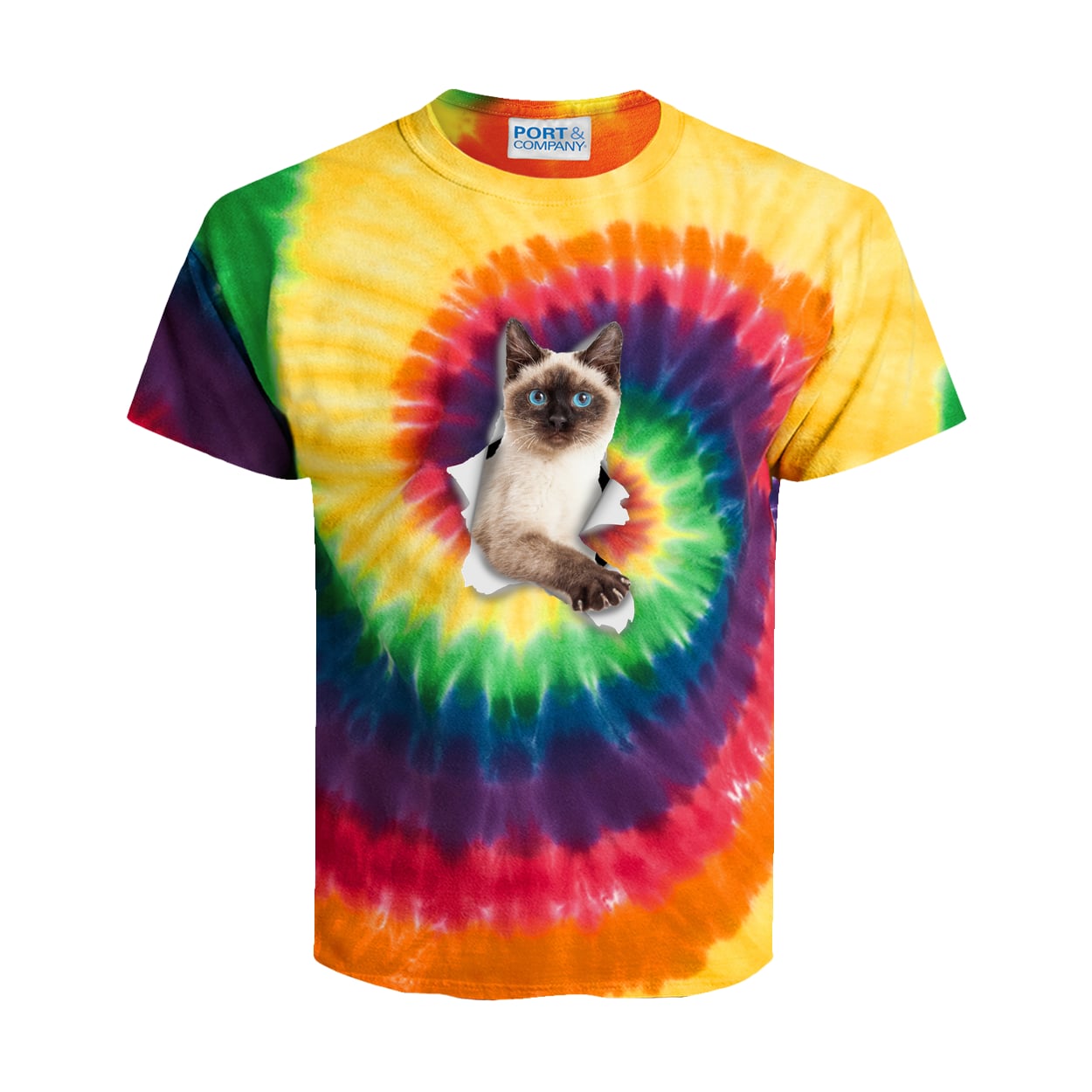PC147Y Port & Company Kids Tie-Dye Tee - Rainbow