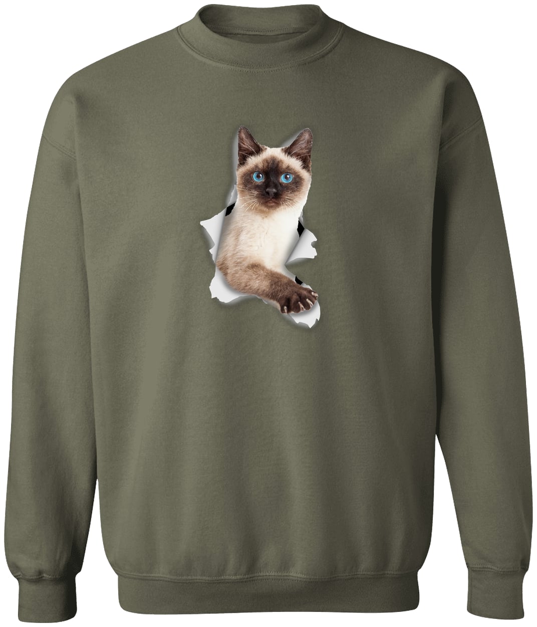 G180 Gildan Crewneck Pullover Sweatshirt - Military Green