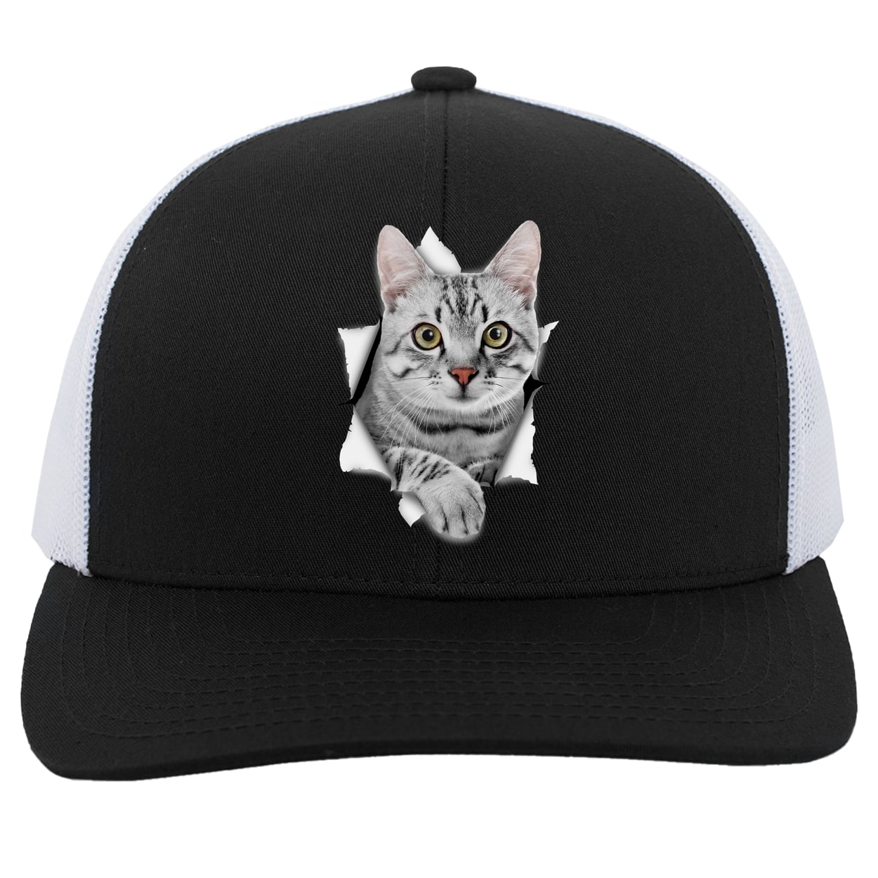 104C Trucker Snap Back - Black/White