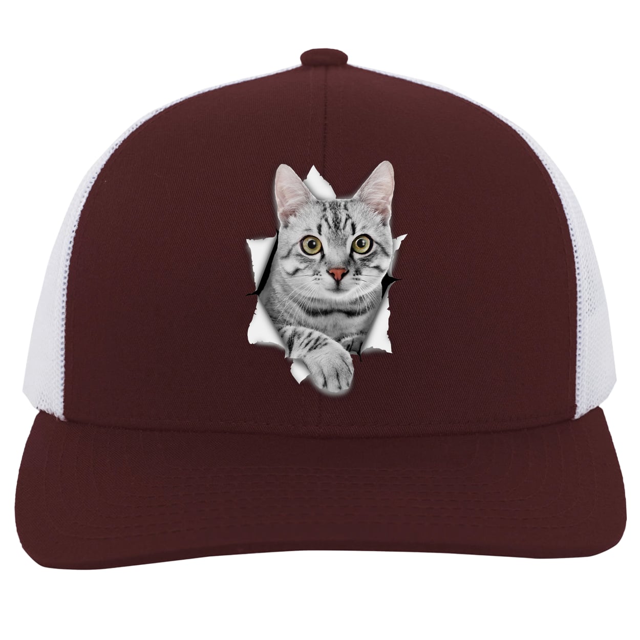 104C Trucker Snap Back - Maroon/White