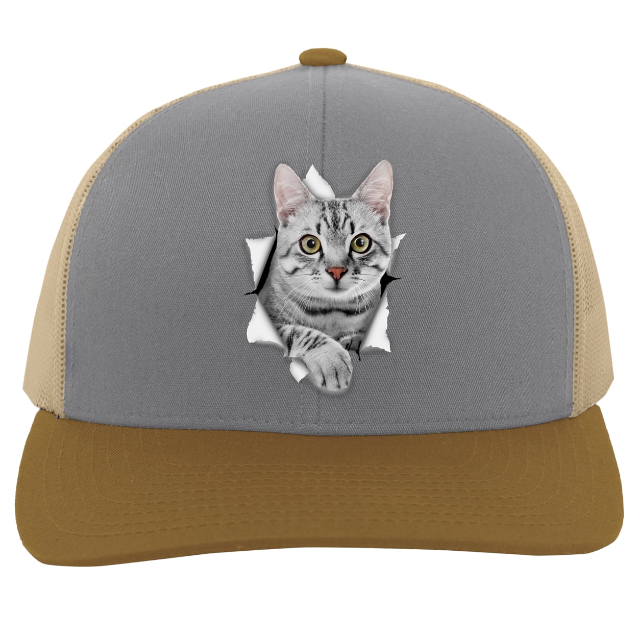 104C Trucker Snap Back - Heather/Beige/Amber