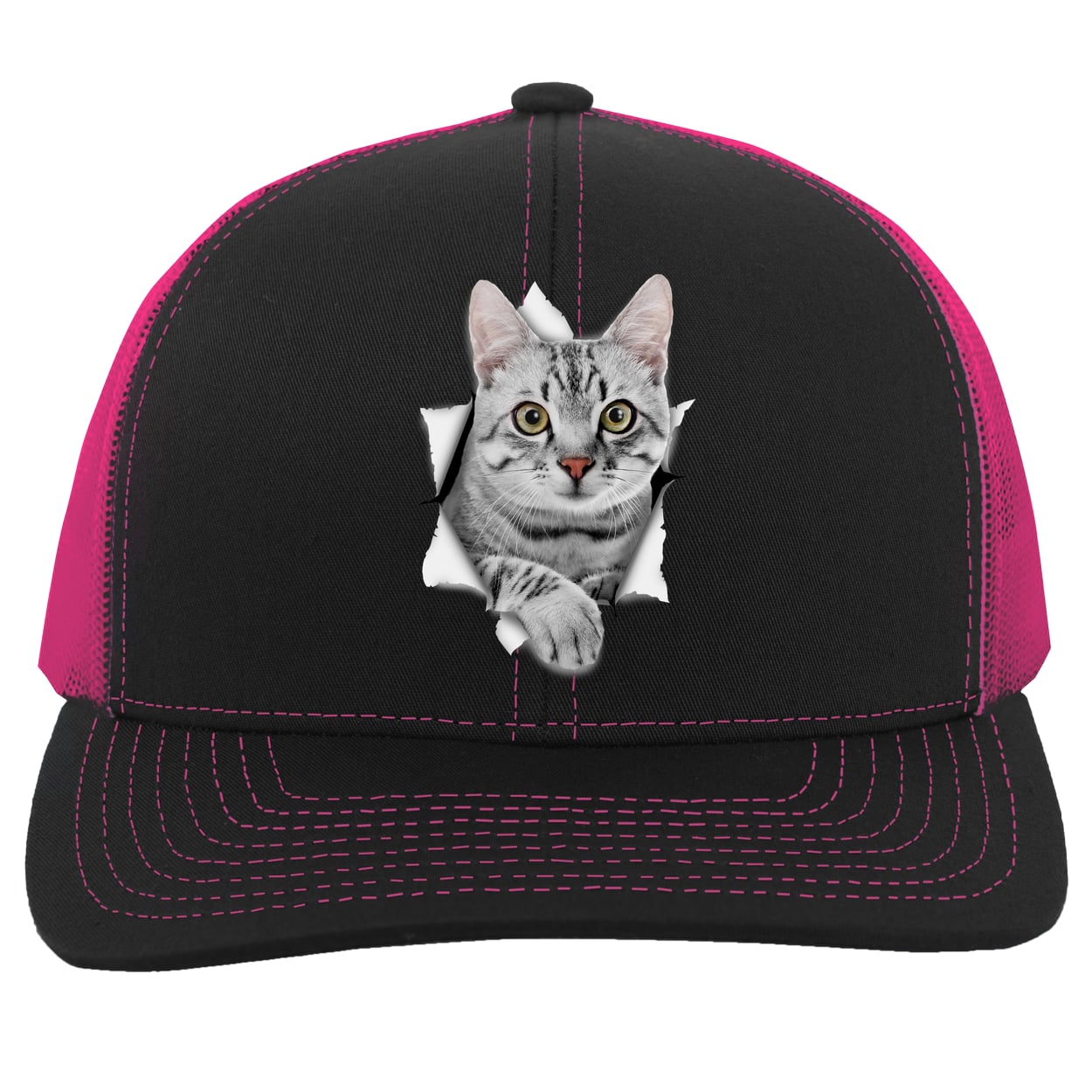 104C Trucker Snap Back - Black/Pink