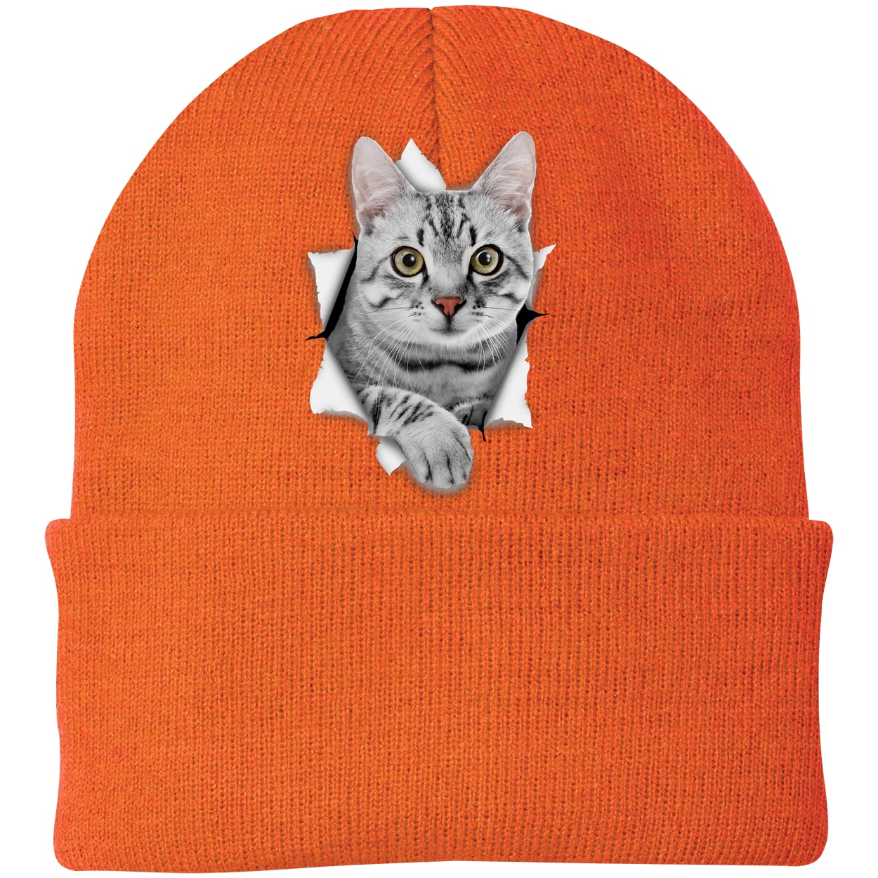 CP90 Port & Company Knit Beanie - Neon Orange