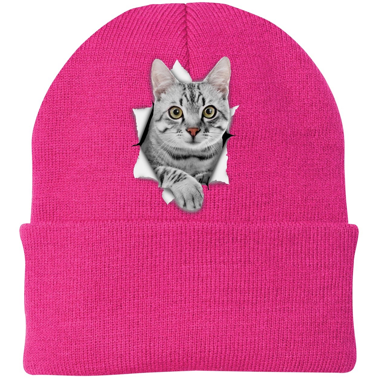 CP90 Port & Company Knit Beanie - Neon Pink