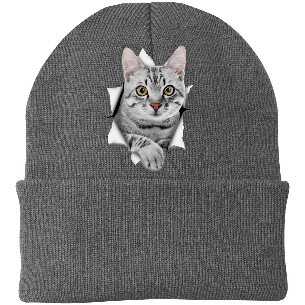 CP90 Port & Company Knit Beanie - Athletic Oxford