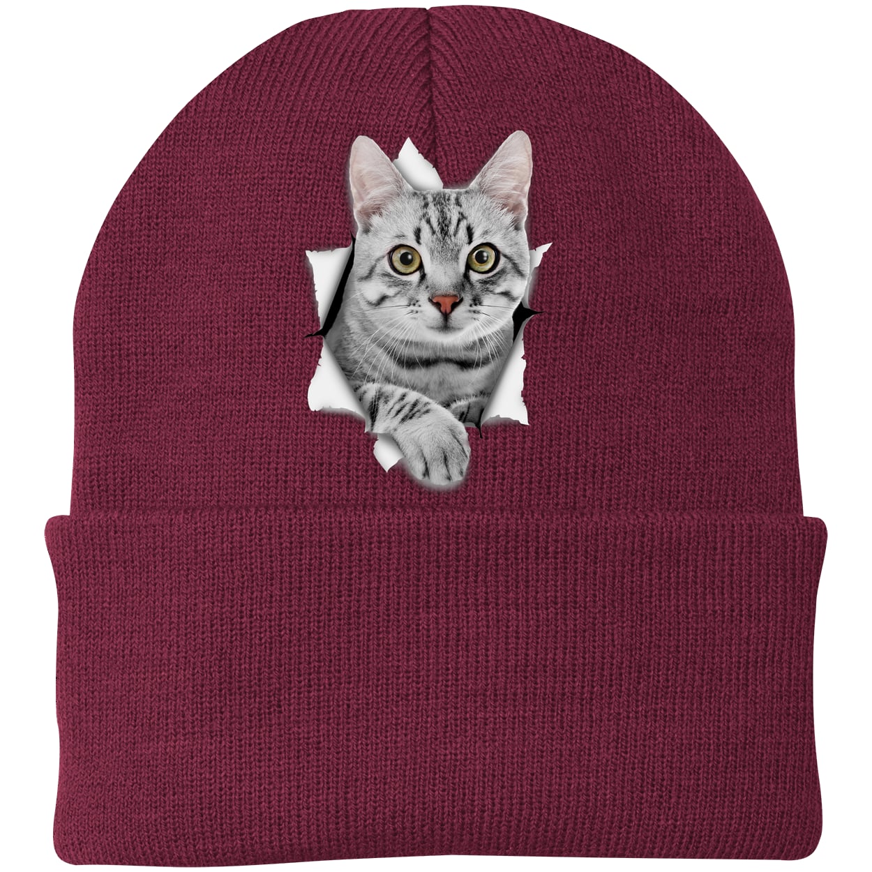 CP90 Port & Company Knit Beanie - Maroon