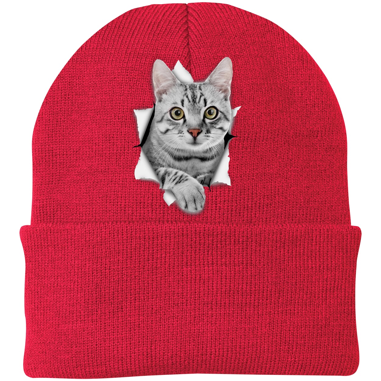 CP90 Port & Company Knit Beanie - Athletic Red