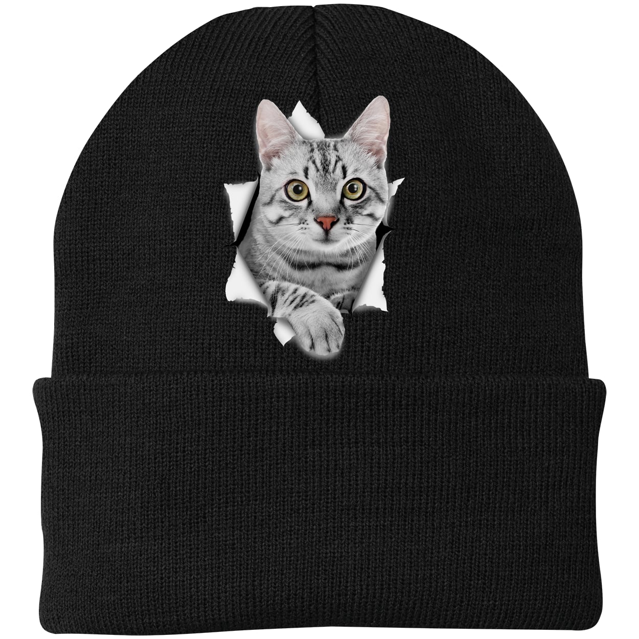 CP90 Port & Company Knit Beanie - Black