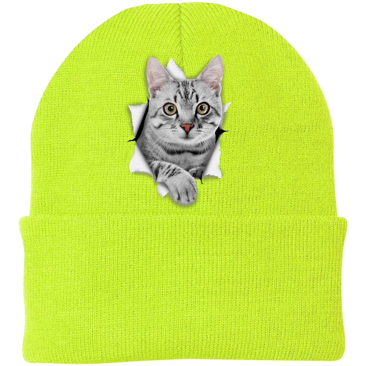 CP90 Port & Company Knit Beanie - Neon Yellow