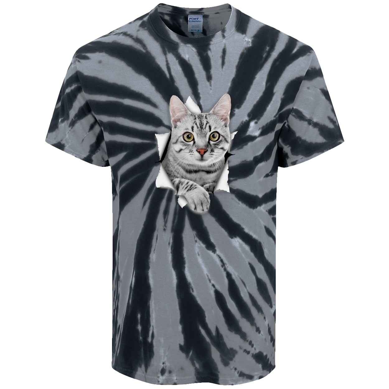 PC147 Port & Company Tie-Dye Tee - Black