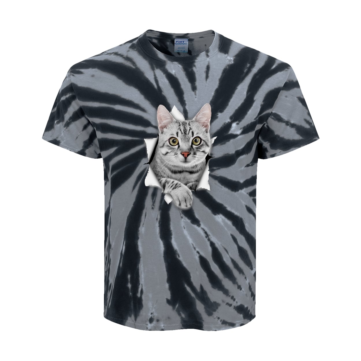 PC147Y Port & Company Kids Tie-Dye Tee - Black