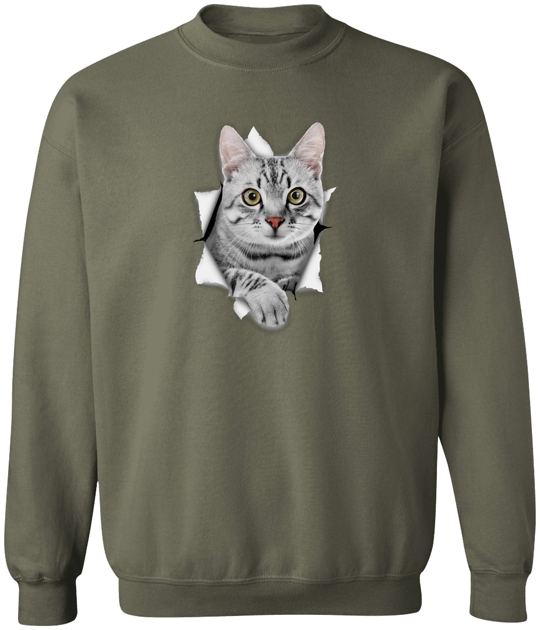 G180 Gildan Crewneck Pullover Sweatshirt - Military Green