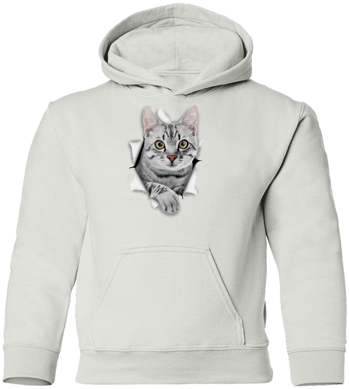 G185B Gildan Youth Pullover Hoodie - White
